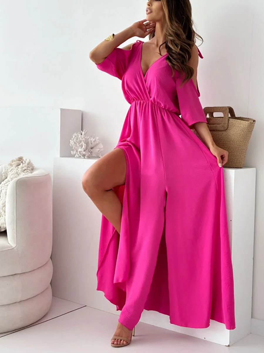Abito elegante con scollo a V