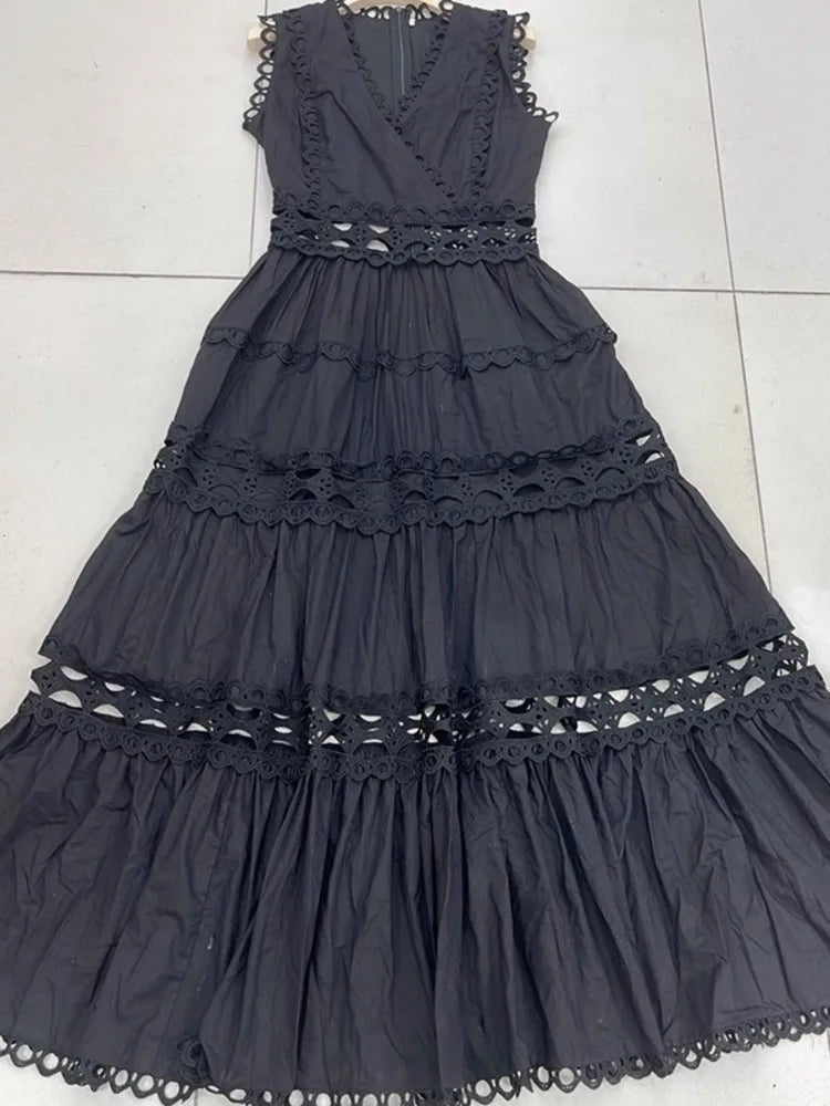 Vestito Lungo Vintage Elegante – Perfetto per la Primavera/Estate