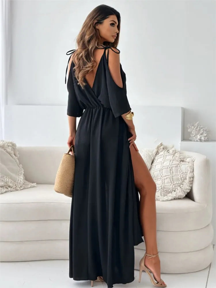 Abito elegante con scollo a V