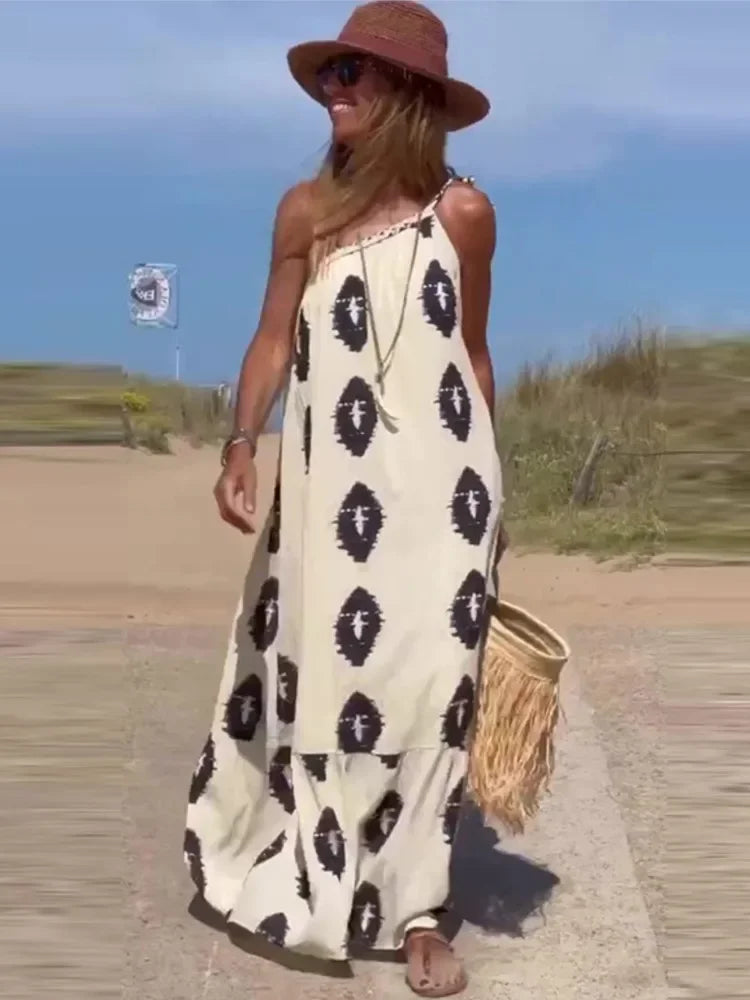 Vestito Lungo Elegante Stile Boho
