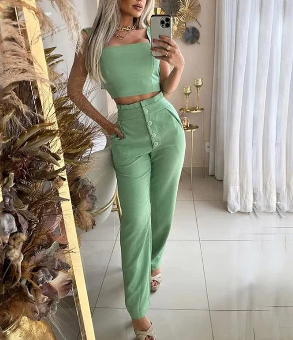 Completo Eleganza Verde Pastello