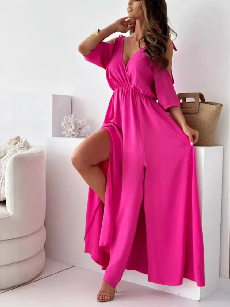Abito elegante con scollo a V