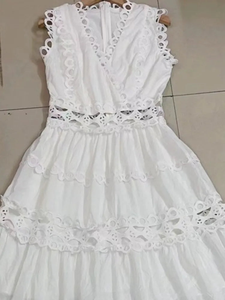 Vestito Lungo Vintage Elegante – Perfetto per la Primavera/Estate