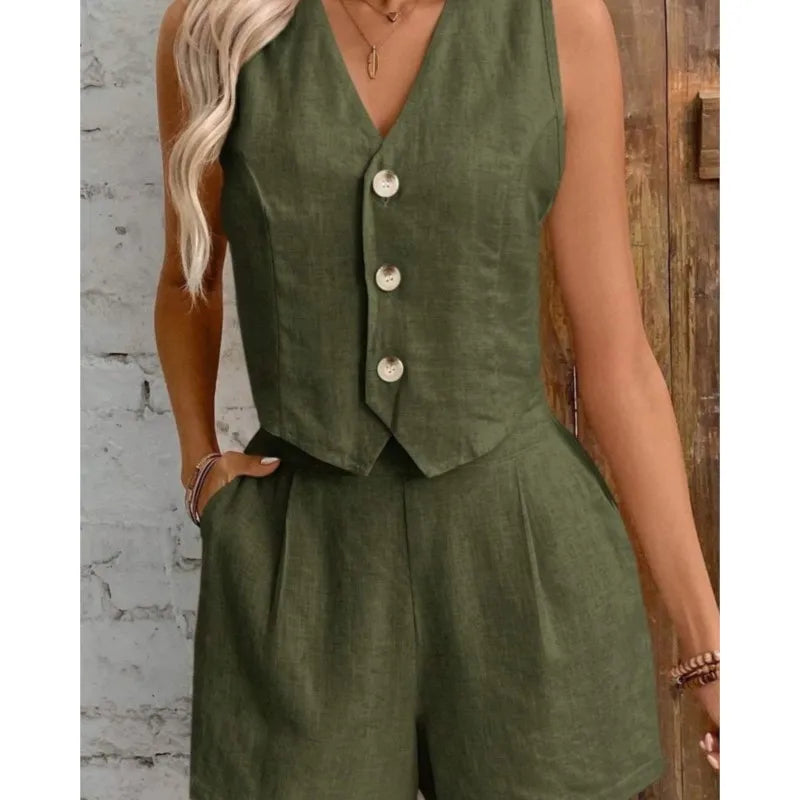 Completo Senza Maniche in Stile Casual-Chic