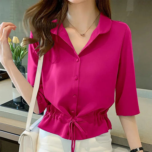 Camicia casual in chiffon