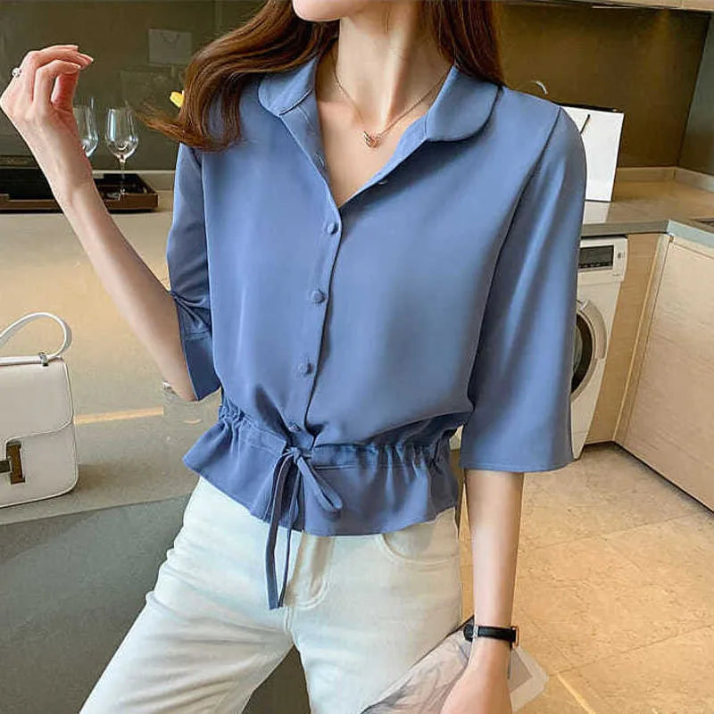 Camicia casual in chiffon