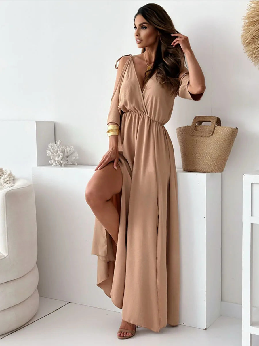 Abito elegante con scollo a V