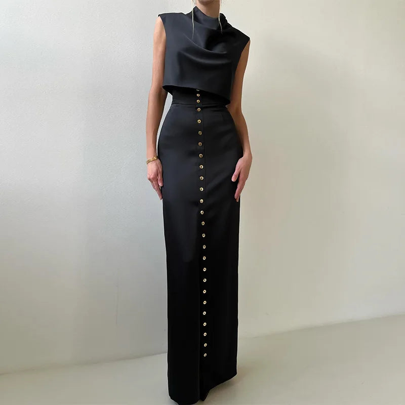 Abito eleganza minimalista cromatico