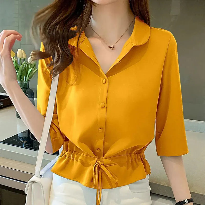 Camicia casual in chiffon