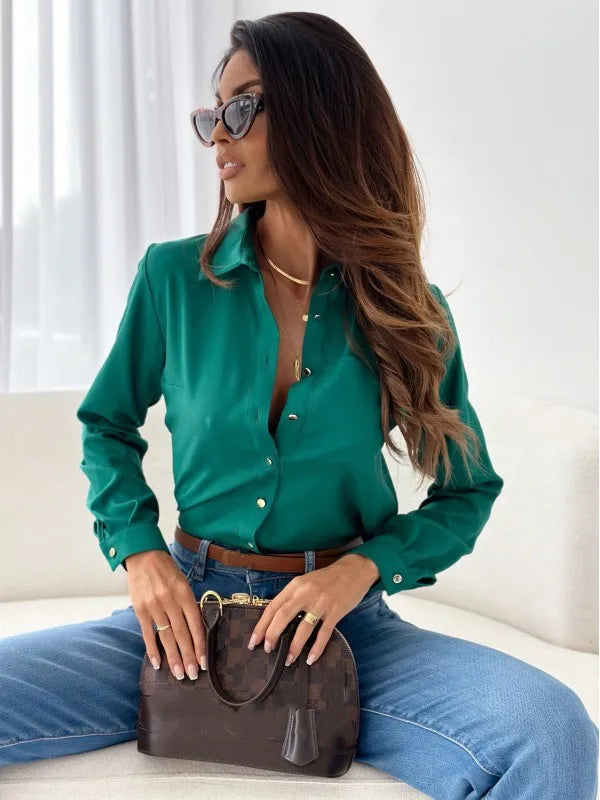 Camicia casual a righe in chiffon