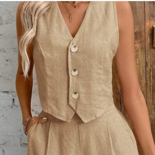 Completo Senza Maniche in Stile Casual-Chic