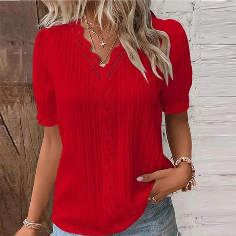 Camicia casual a maniche corte