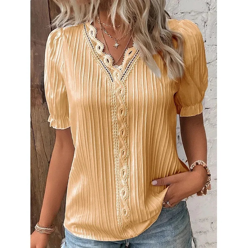 Camicia casual a maniche corte