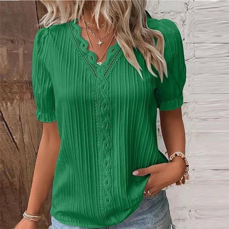 Camicia casual a maniche corte