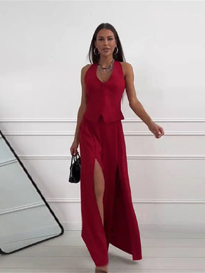 Abito Elegante da Sera con Gilet Integrato
