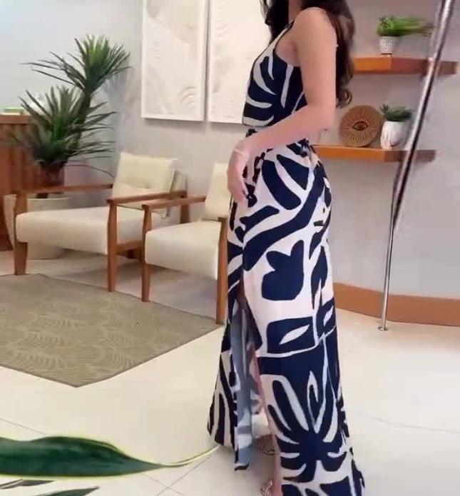 Vestito Lungo Casual con Stampa