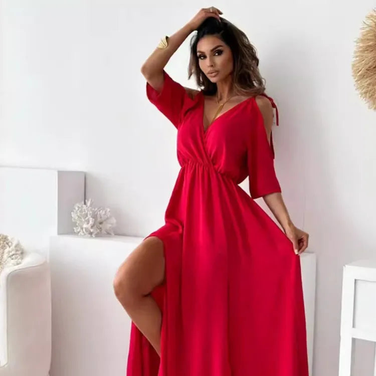 Abito elegante con scollo a V
