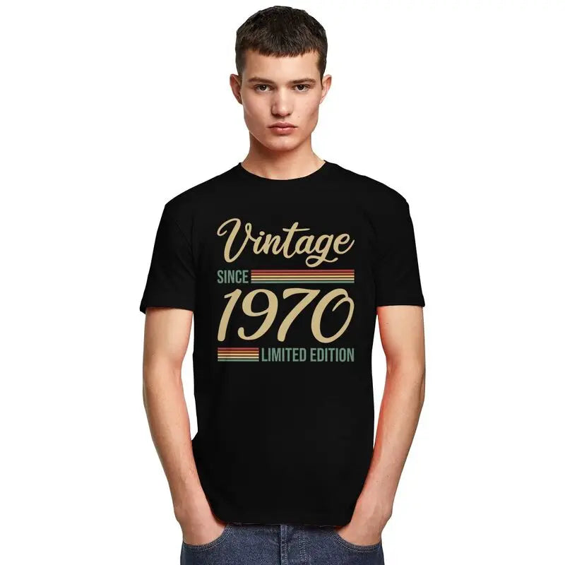 T-SHIRT NERA VINTAGE 1970